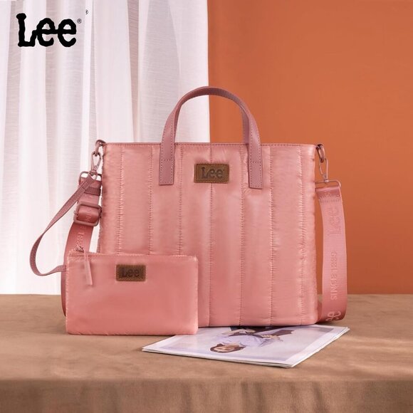 x Lee Puffer Tote Bag Lightweight Crossbody Bags for Women with Clutch - Picture 6 of 7